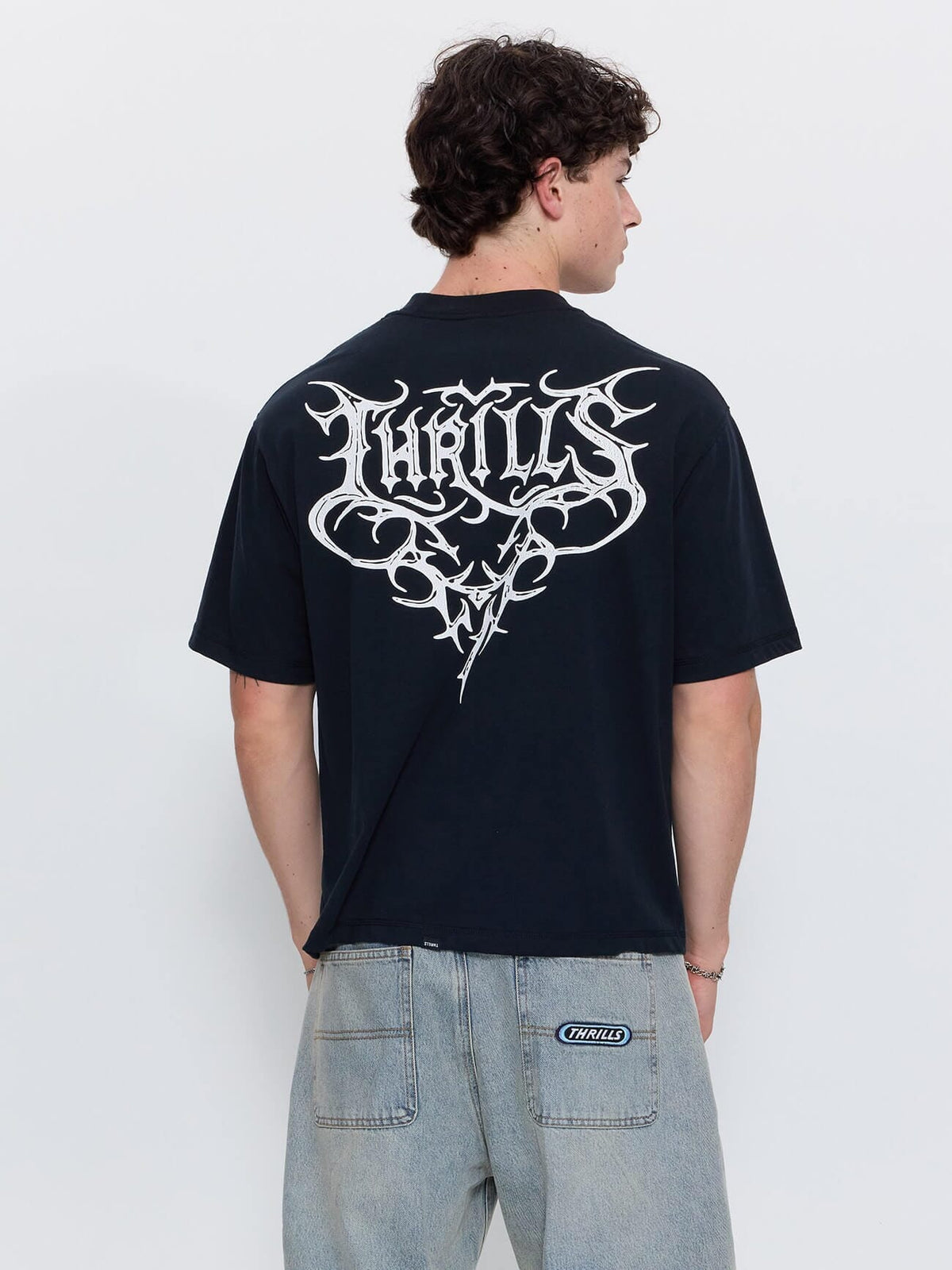 South of Heaven Box Crop Tee - Washed Black XS