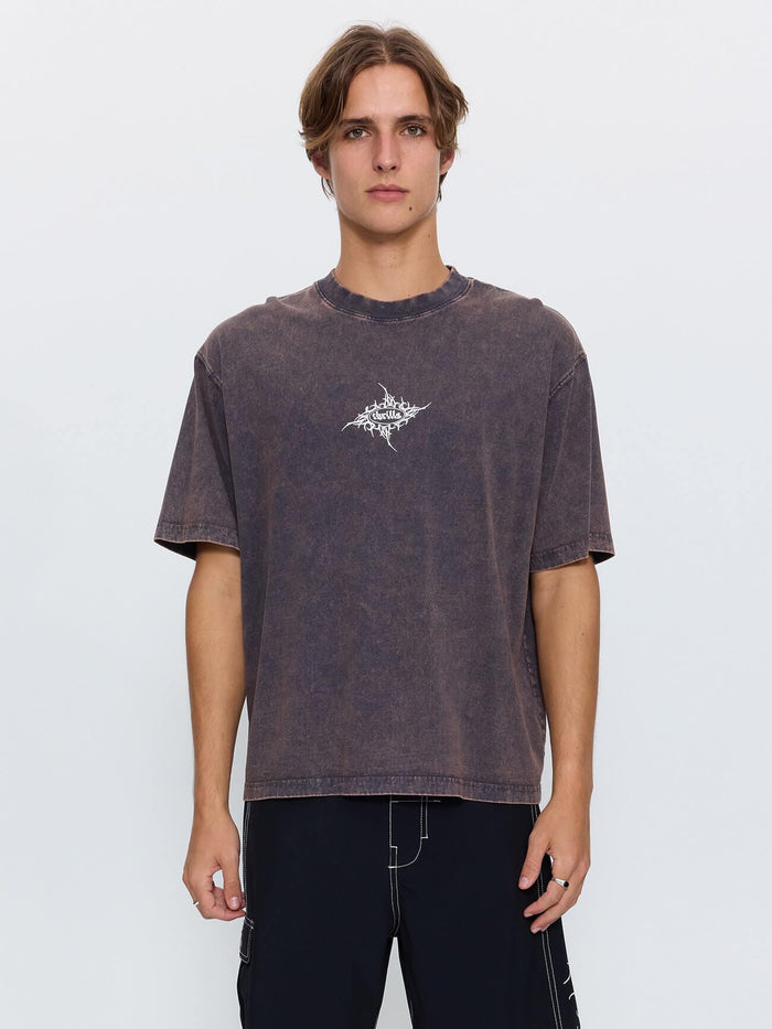 No Resistance Box Crop Tee - Marble Clay Smoke XS