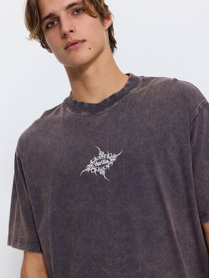 No Resistance Box Crop Tee - Marble Clay Smoke XS