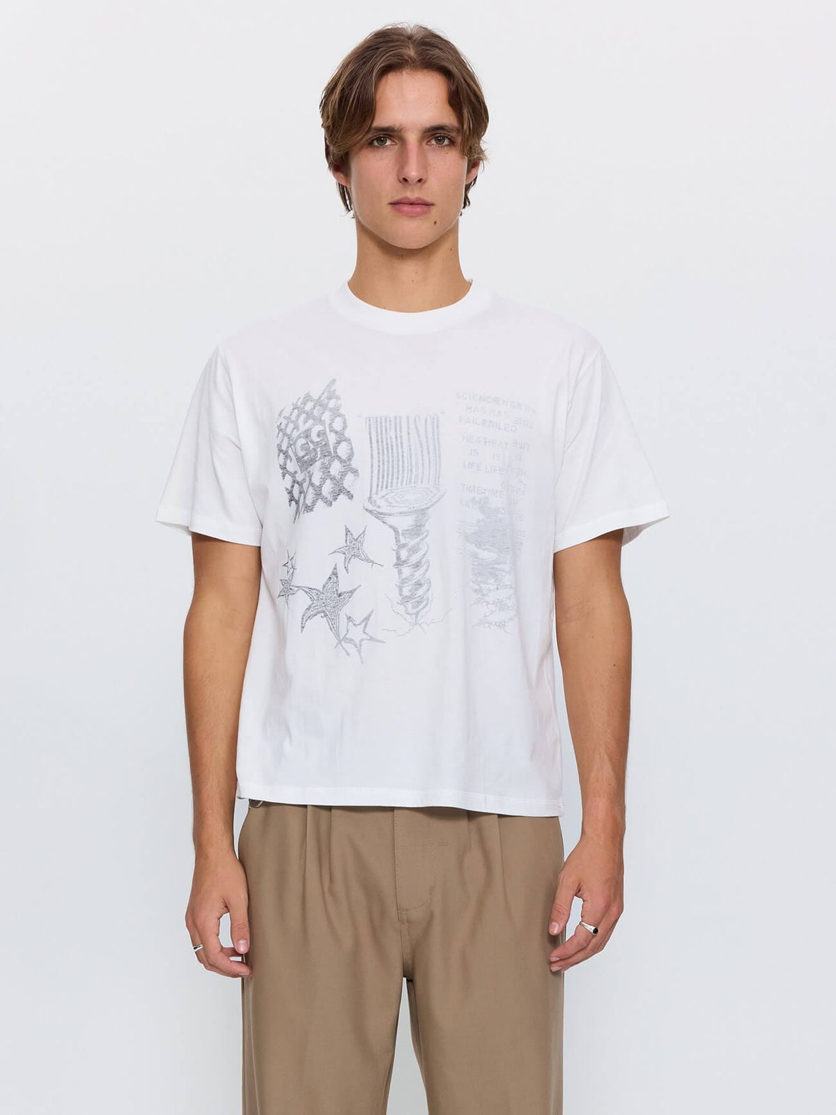 Heat is Life Merch Fit Cropped Tee - Dirty White XS