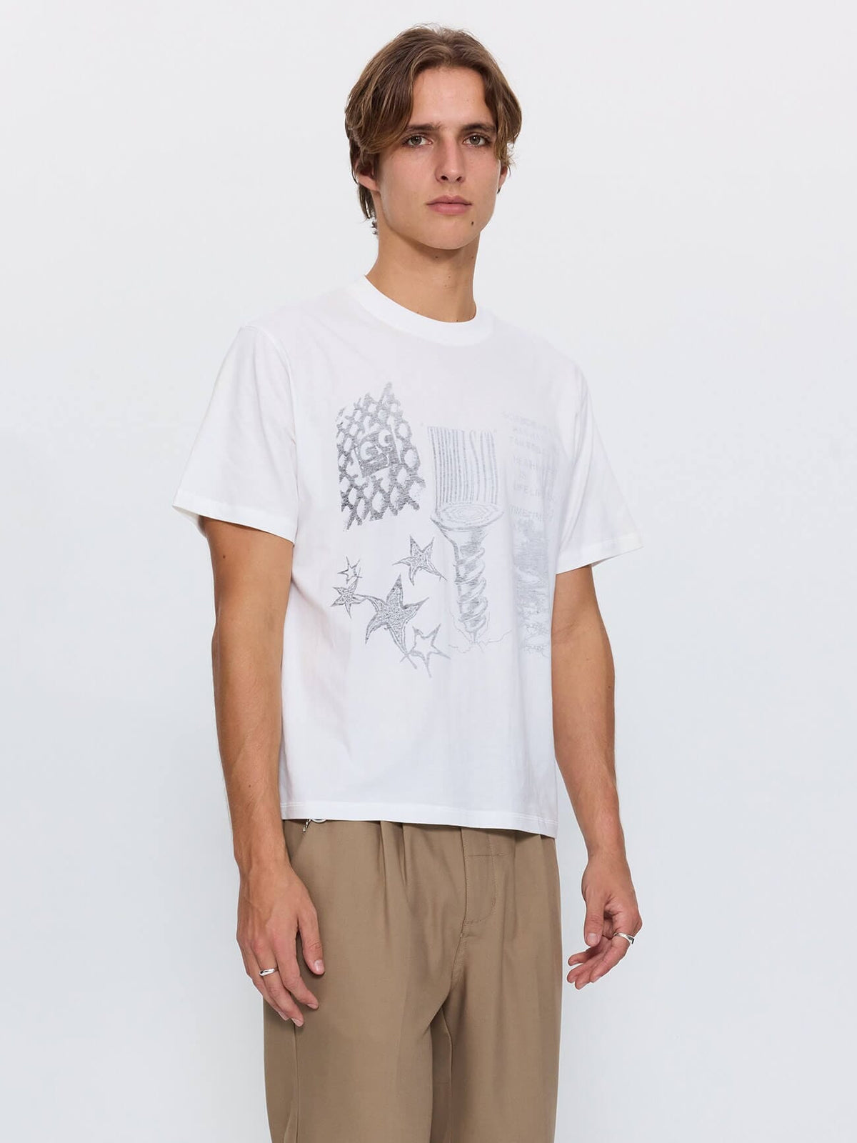 Heat is Life Merch Fit Cropped Tee - Dirty White XS