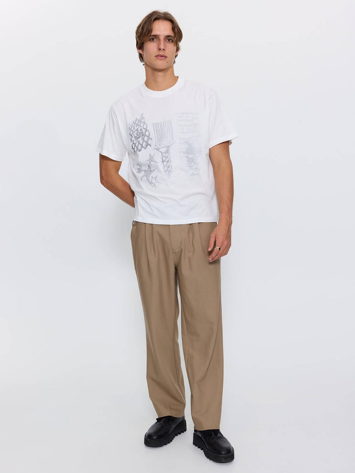 Heat is Life Merch Fit Cropped Tee - Dirty White XS