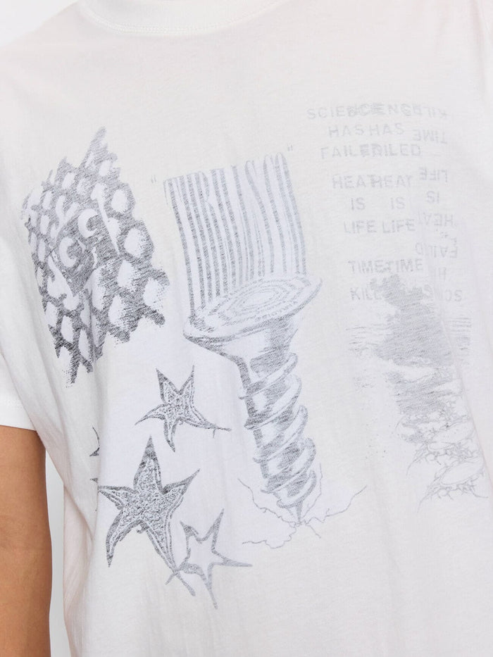 Heat is Life Merch Fit Cropped Tee - Dirty White XS