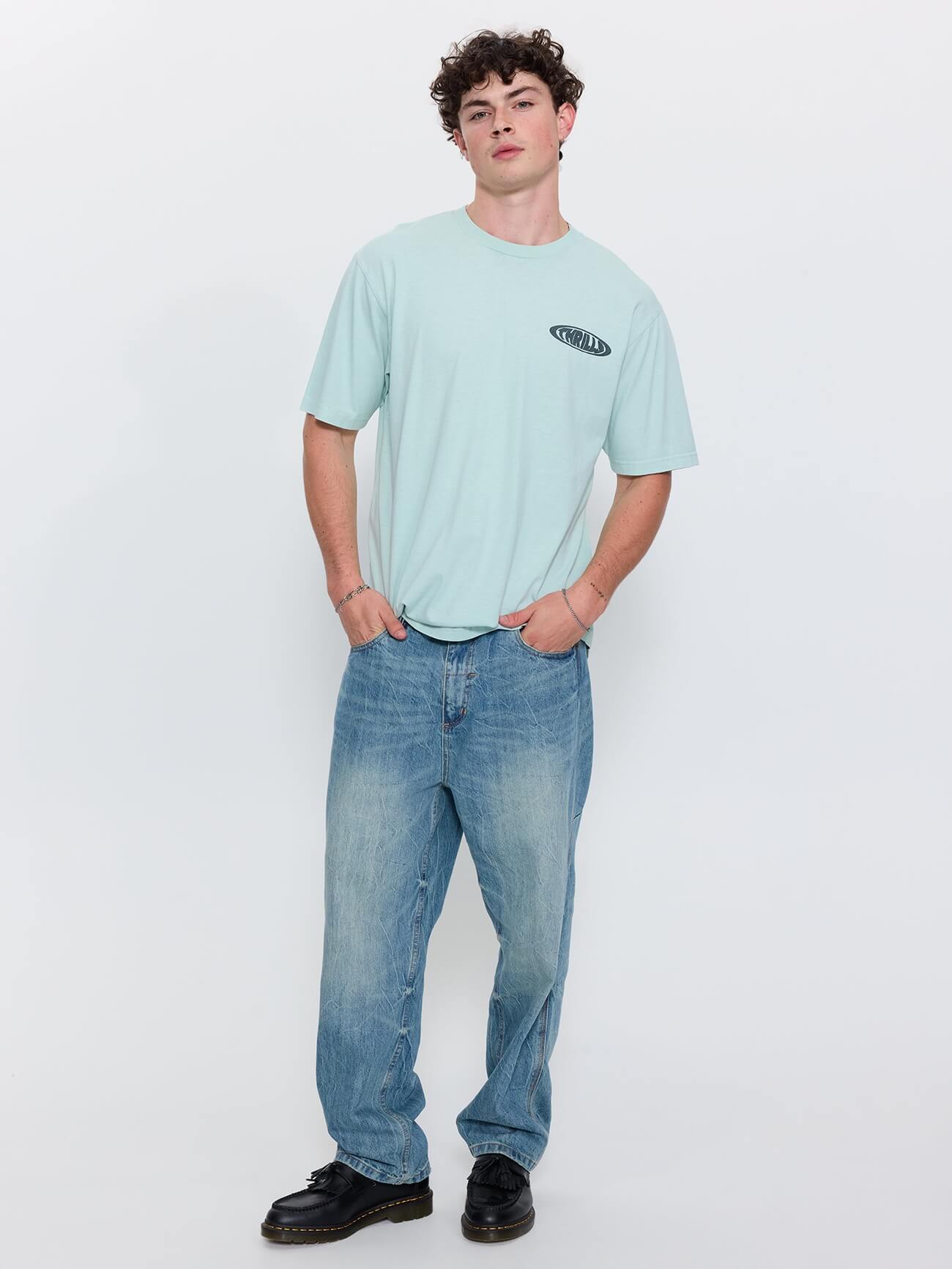Shadowless Oversize Fit Tee - Faded Mint XS