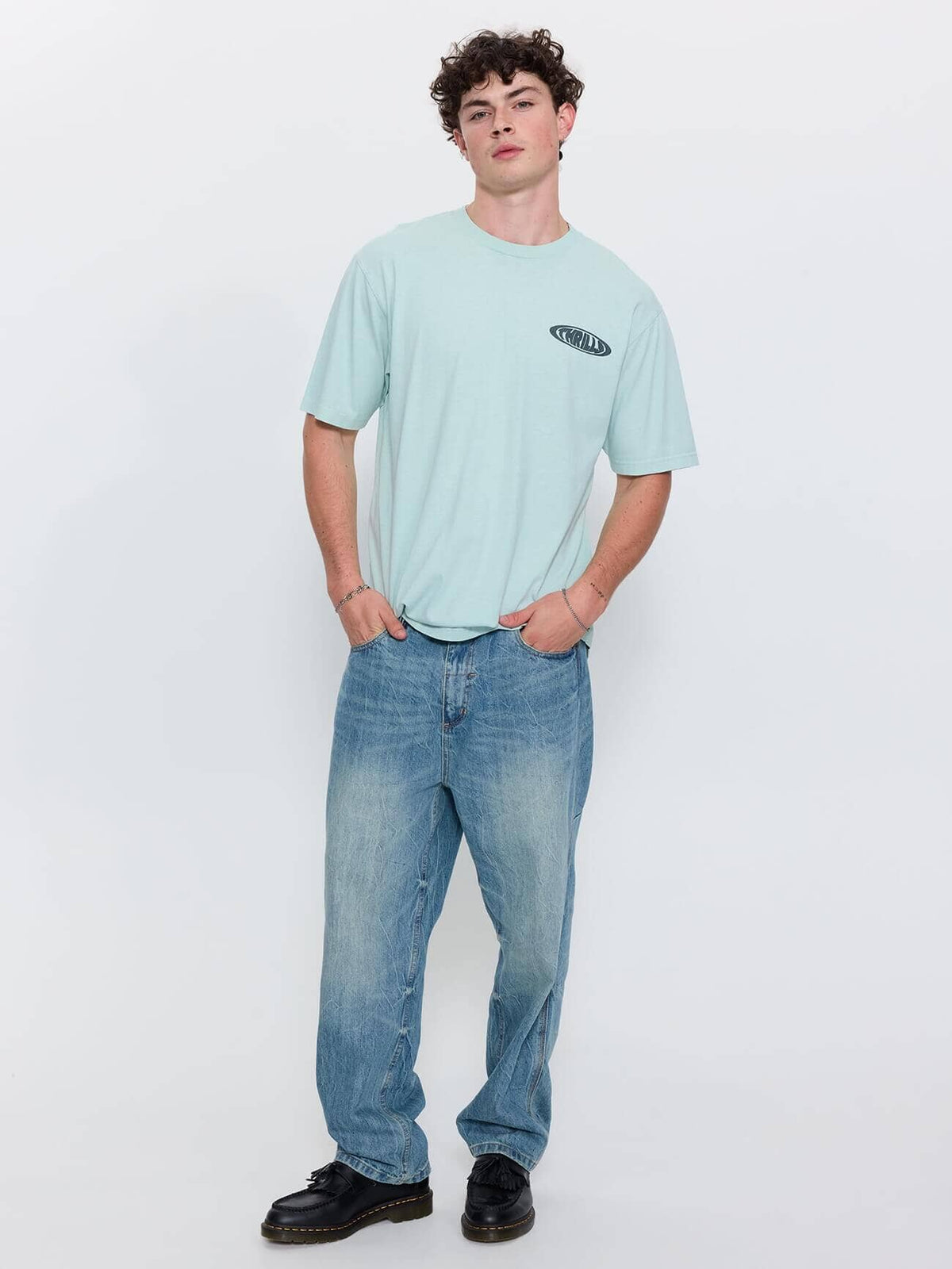 Shadowless Oversize Fit Tee - Faded Mint XS