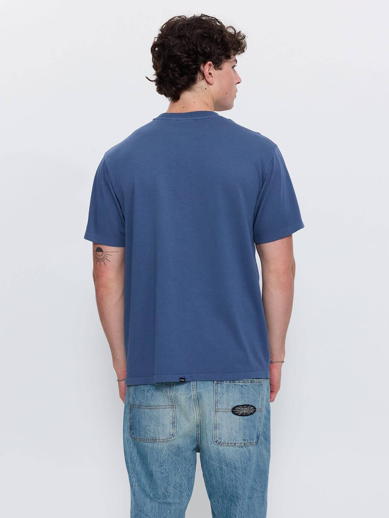 Wonder World Embro Merch Fit Tee - Deep Mineral Blue XS
