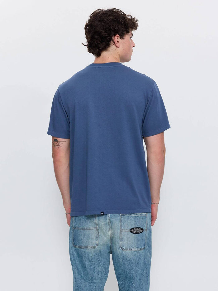 Wonder World Embro Merch Fit Tee - Deep Mineral Blue XS