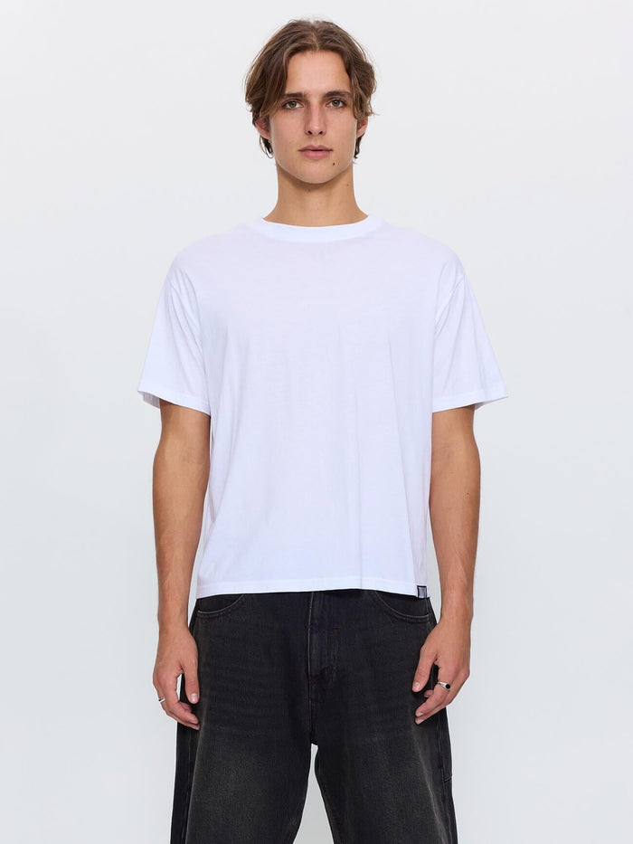 Thrills Military Merch Fit Cropped Tee - White XS