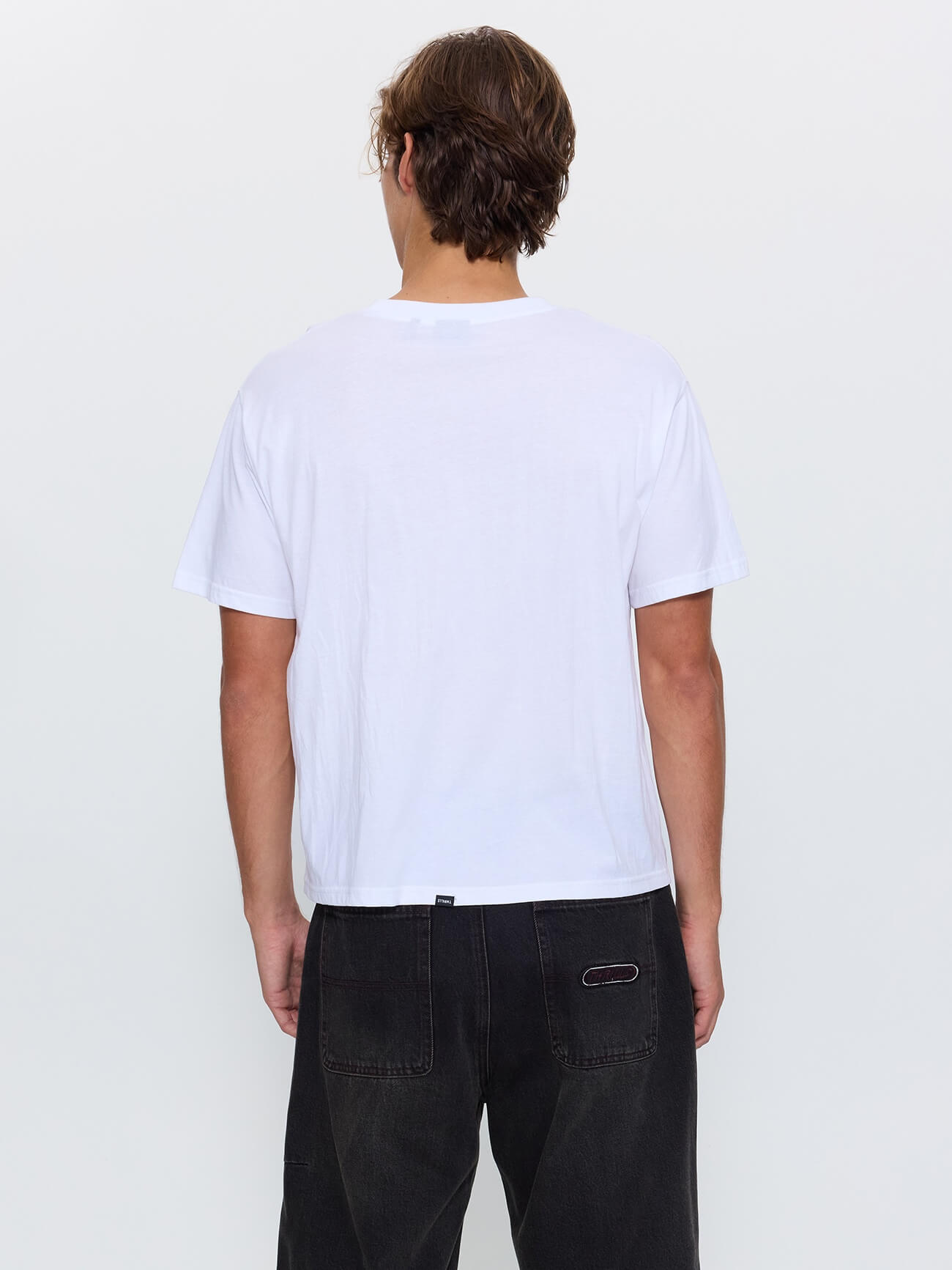 Thrills Military Merch Fit Cropped Tee - White XS