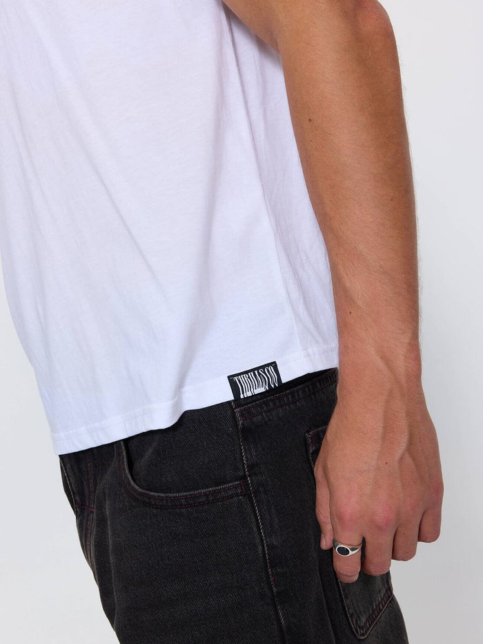 Thrills Military Merch Fit Cropped Tee - White XS