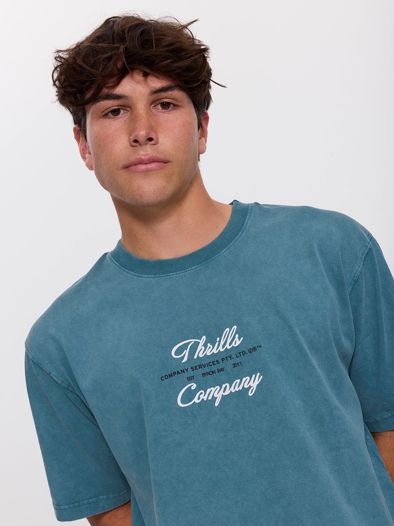 Visions Oversize Fit Tee - Troppo Teal XS