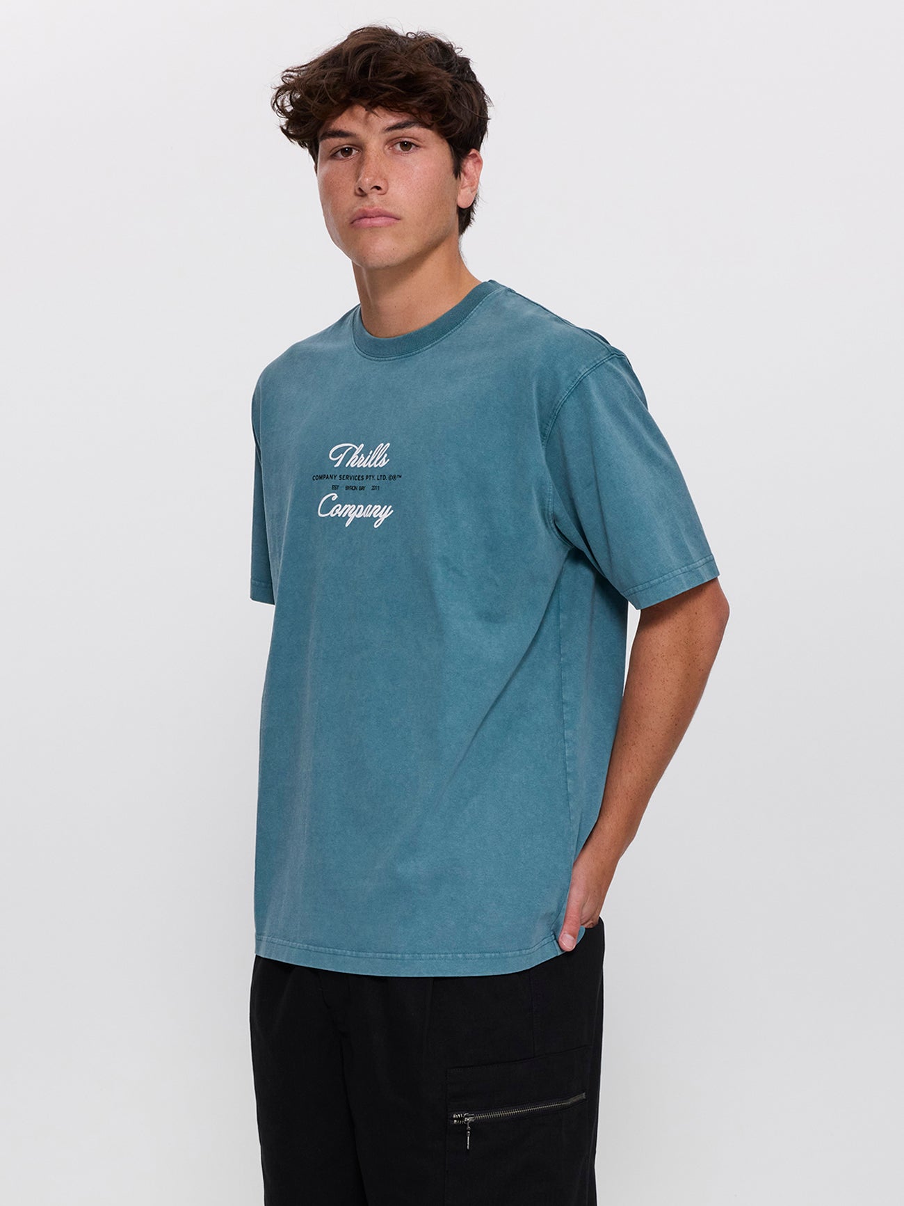 Visions Oversize Fit Tee - Troppo Teal XS