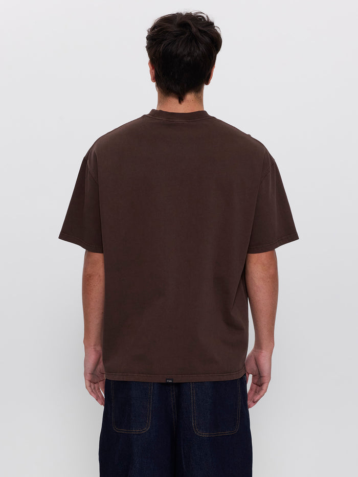 Thrills Service Heavy Weight Box Fit Oversize Tee - Postal Brown XS