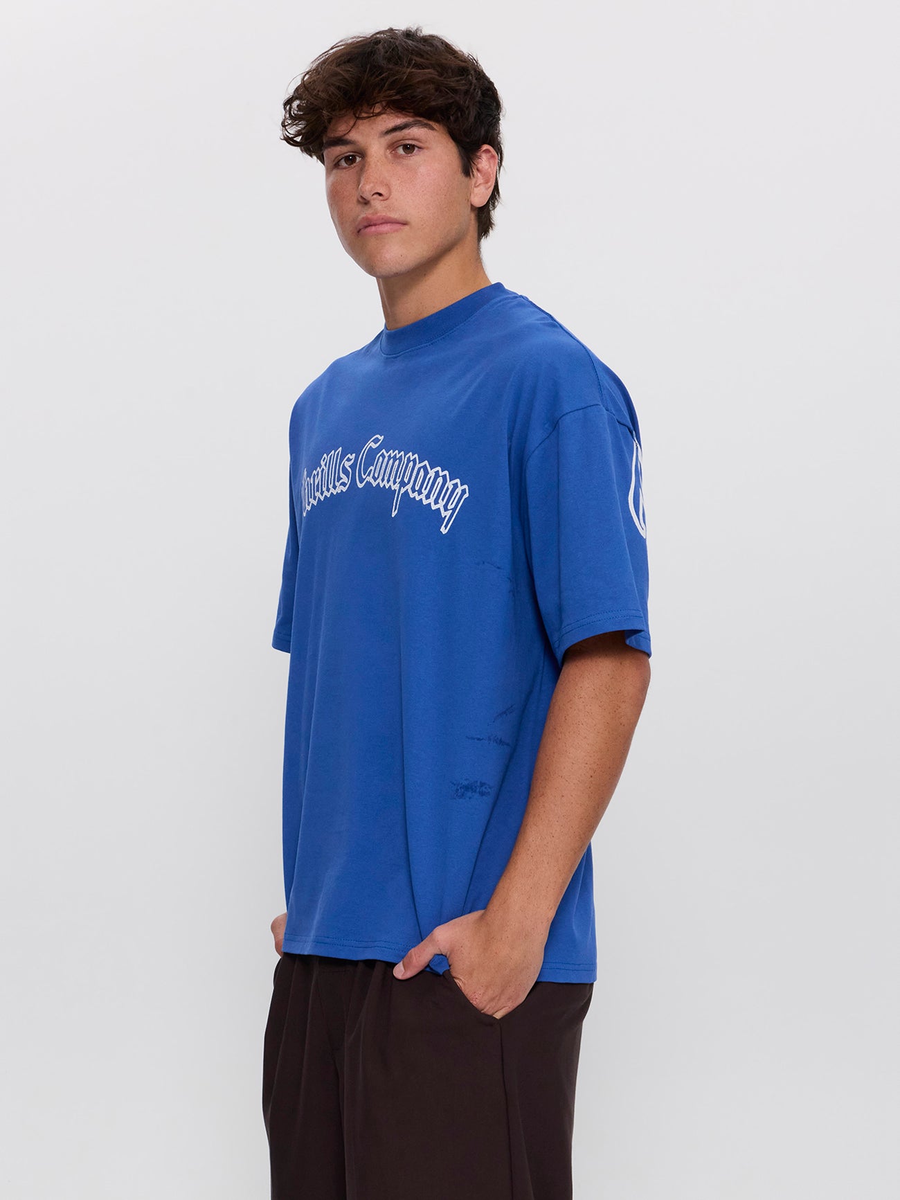 Heavy Chaos Box Fit Oversize Tee - Faded Royale XS