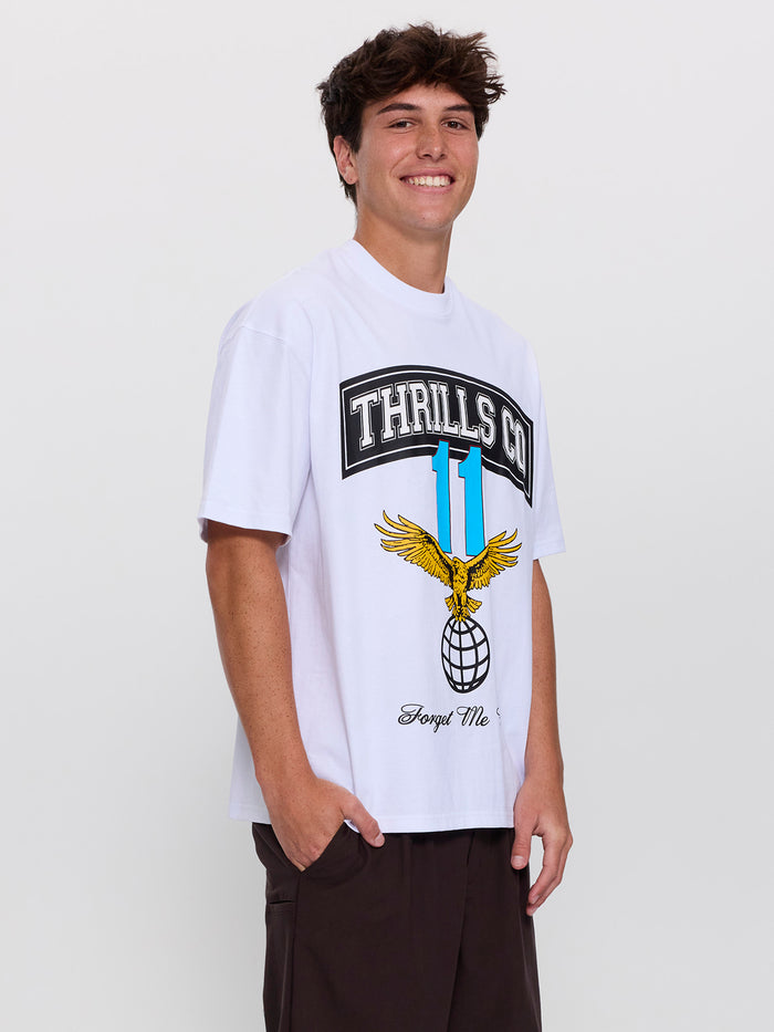 Forget Me Not Box Fit Oversize Tee - White XS