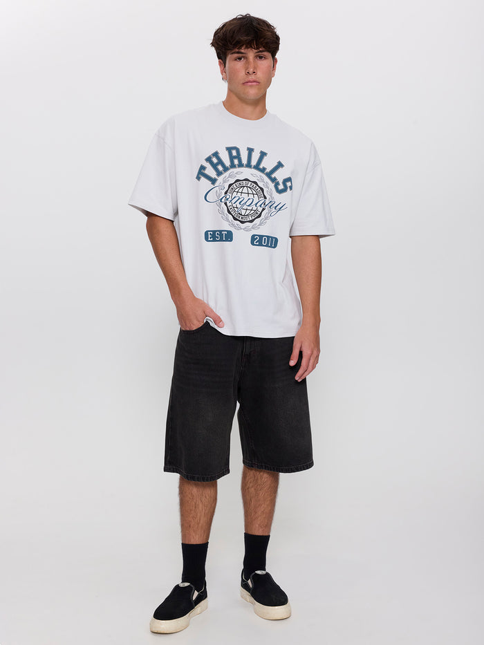 Best in the East Box Fit Oversize Tee - Cool Grey XS