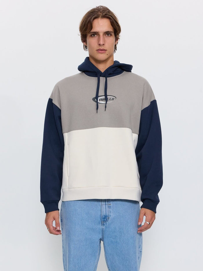 Odyssy Panel Slouch Pull On Cropped Hood - Fog XS