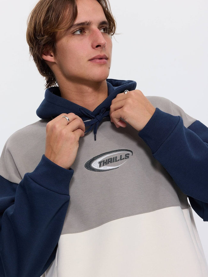 Odyssy Panel Slouch Pull On Cropped Hood - Fog XS