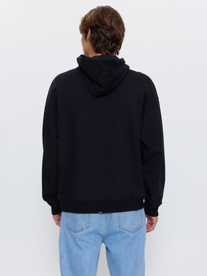 Thrills Military Slouch Pull On Cropped Hood - Black XS