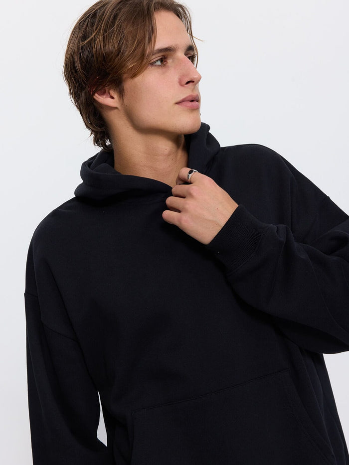 Thrills Military Slouch Pull On Cropped Hood - Black XS