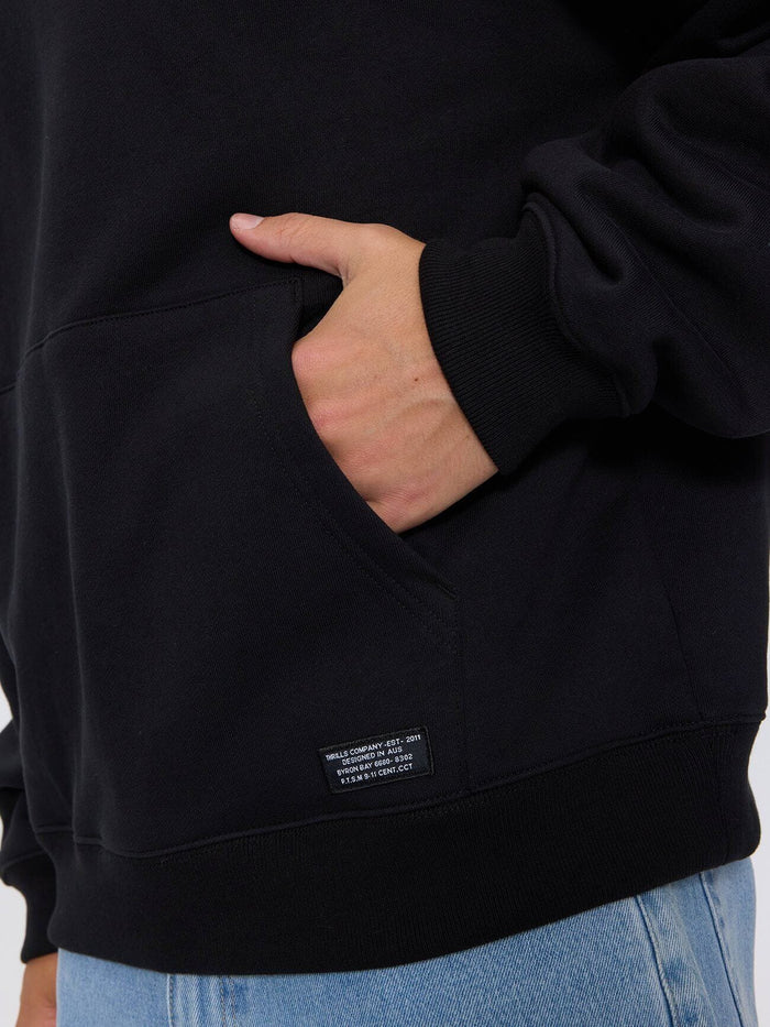 Thrills Military Slouch Pull On Cropped Hood - Black XS