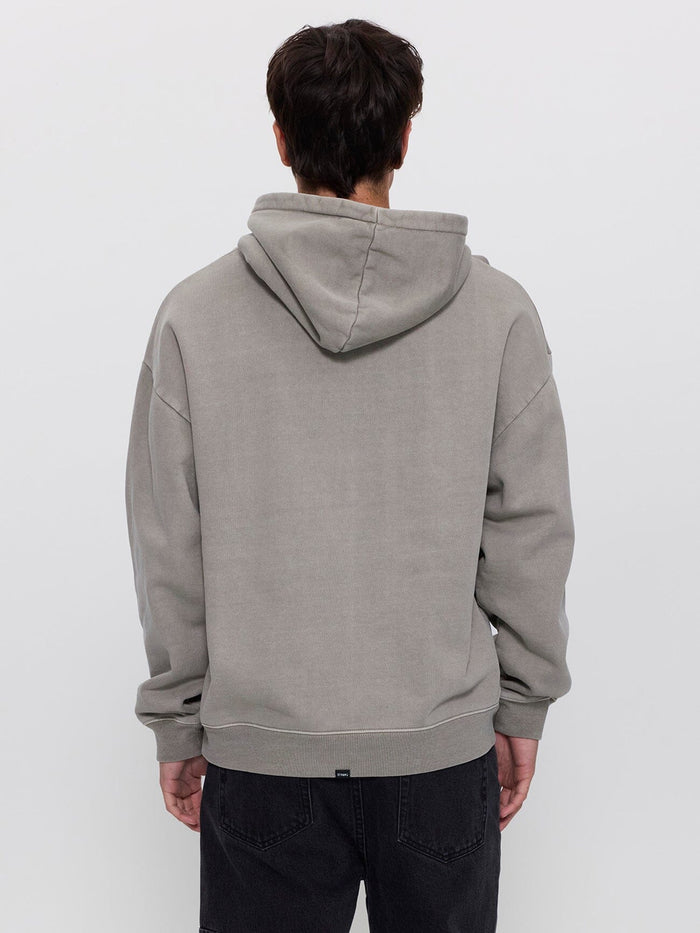 Thrills Military Slouch Pull On Cropped Hood - Fog XS
