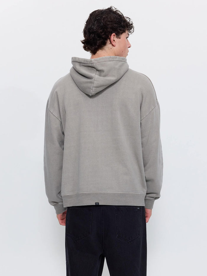 Thrills Military Slouch Pull On Cropped Hood - Fog XS