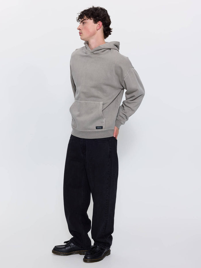 Thrills Military Slouch Pull On Cropped Hood - Fog XS