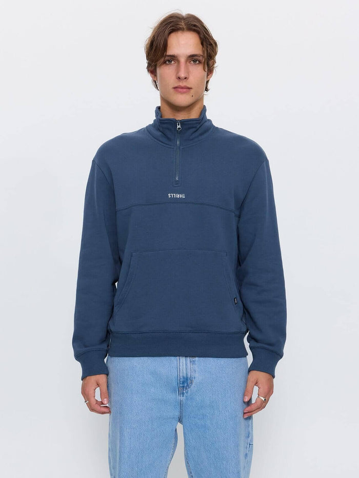 Minimal Thrills Quarter Zip Fleece - Dark Slate XS