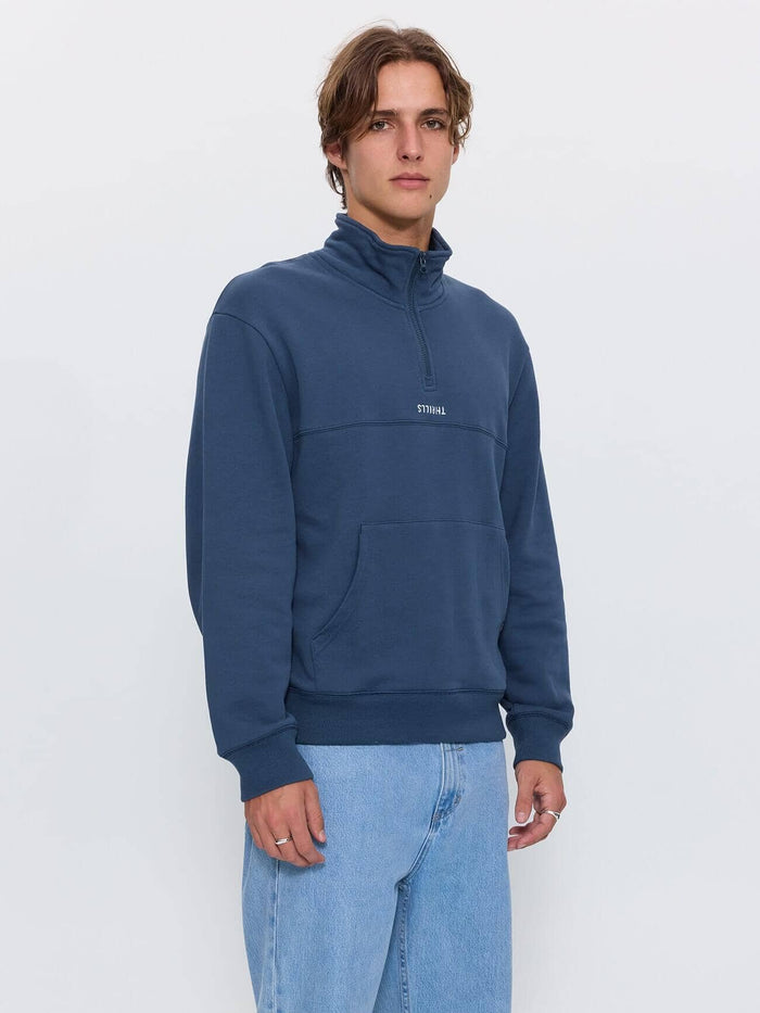 Minimal Thrills Quarter Zip Fleece - Dark Slate XS