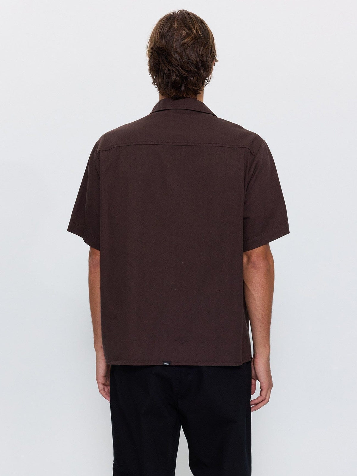 Thrills Union Box Crop Short Sleeve Shirt - Postal Brown