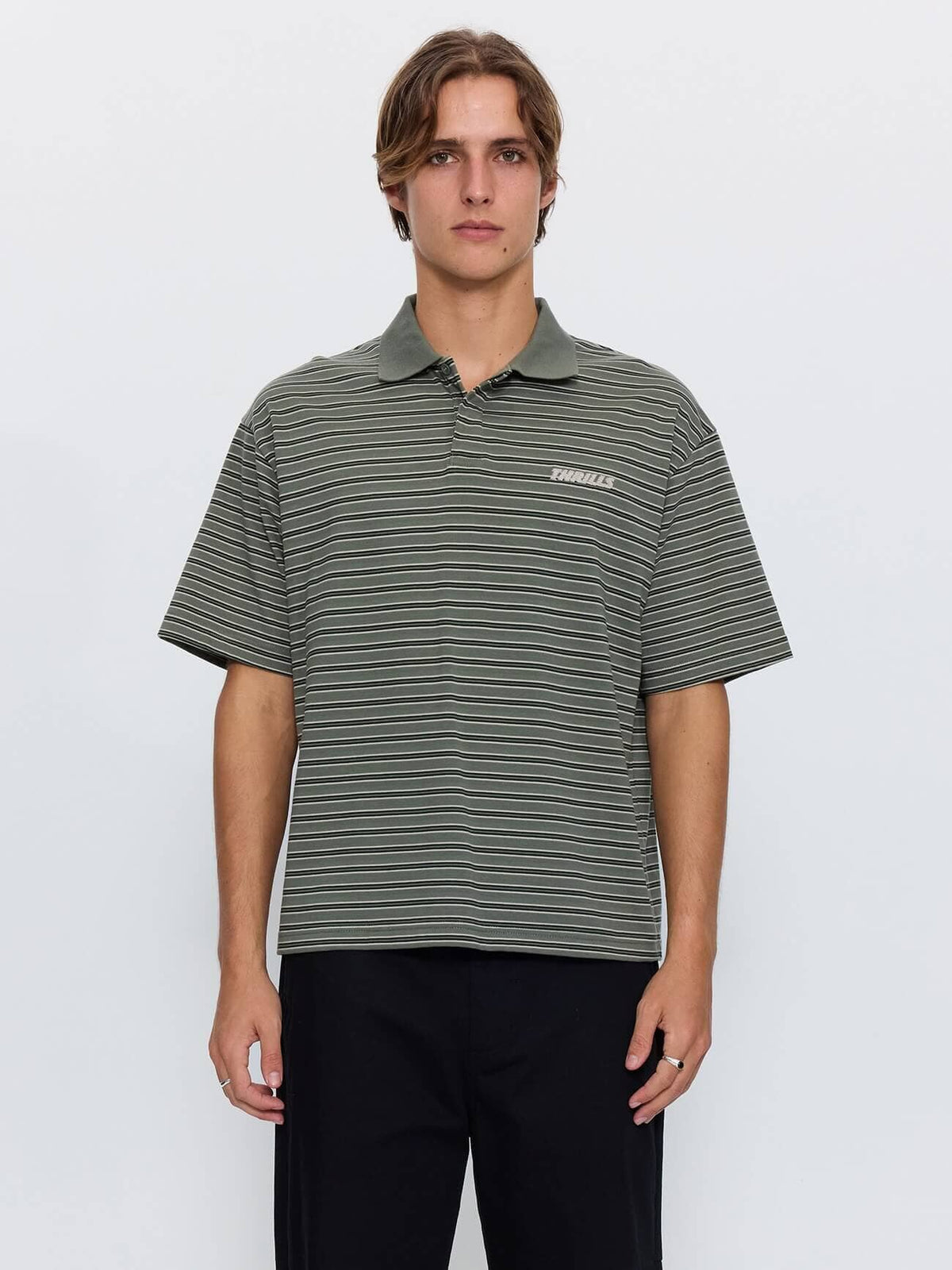 Built to Last Box Crop Polo - Beetle XS
