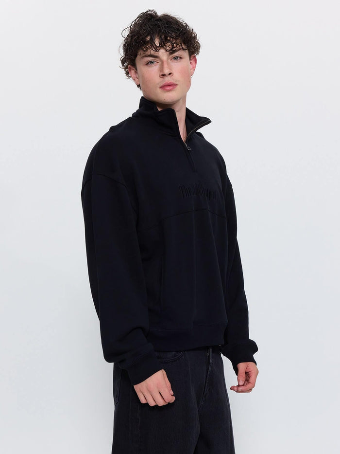 Primitive Thrills Quarter Zip Fleece - Black XS