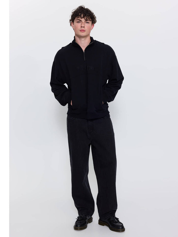 Primitive Thrills Quarter Zip Fleece - Black XS