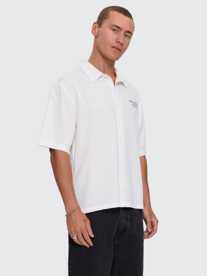 Lost Cause Cropped Short Sleeve Shirt - White XS
