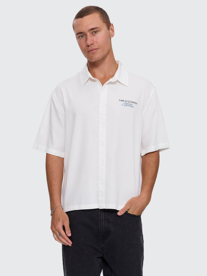 Lost Cause Cropped Short Sleeve Shirt - White XS