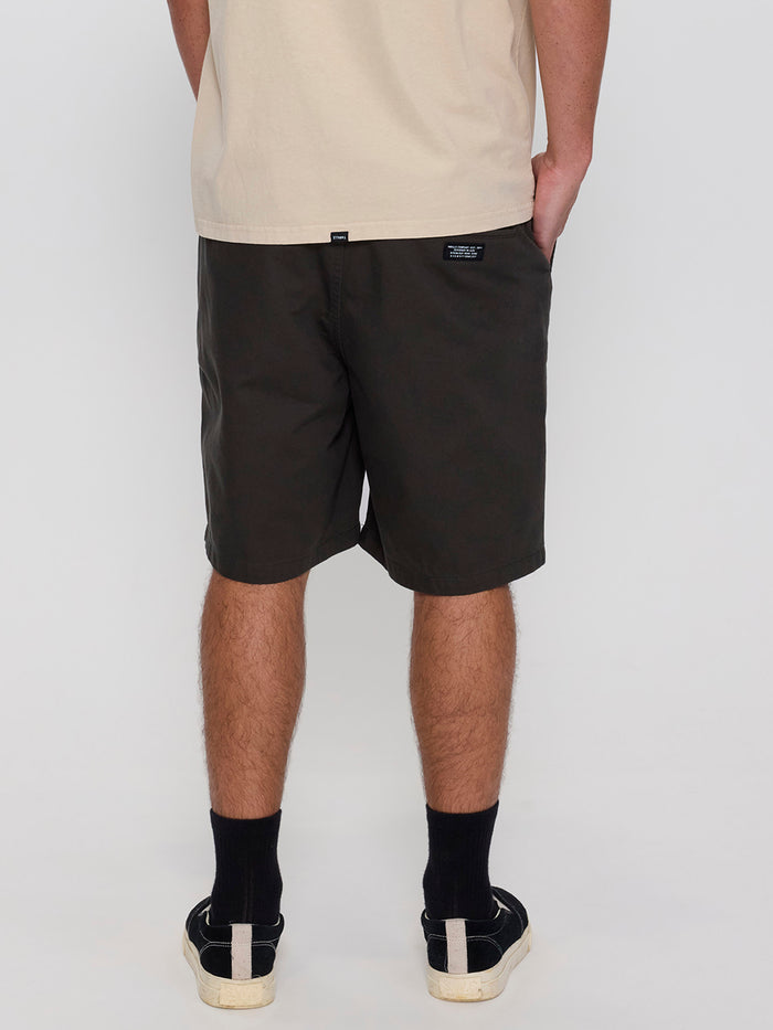 Mid Slacker Chino Short - Oil Green 26