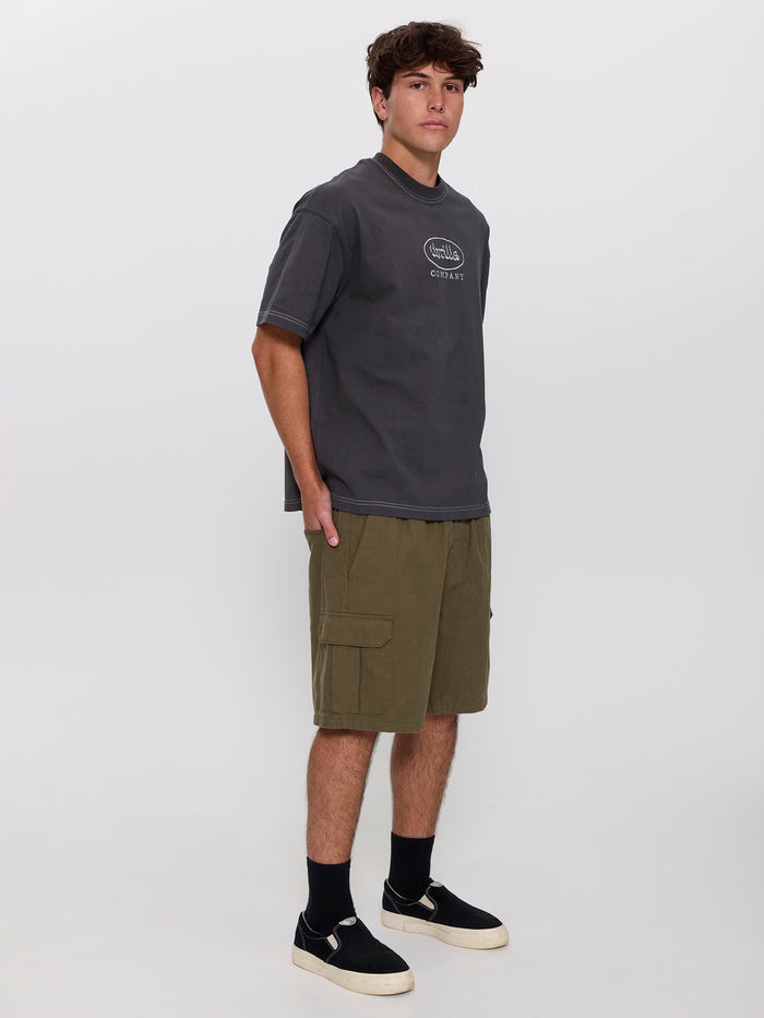 Bueno Elastic Cargo Short - Military Green 26
