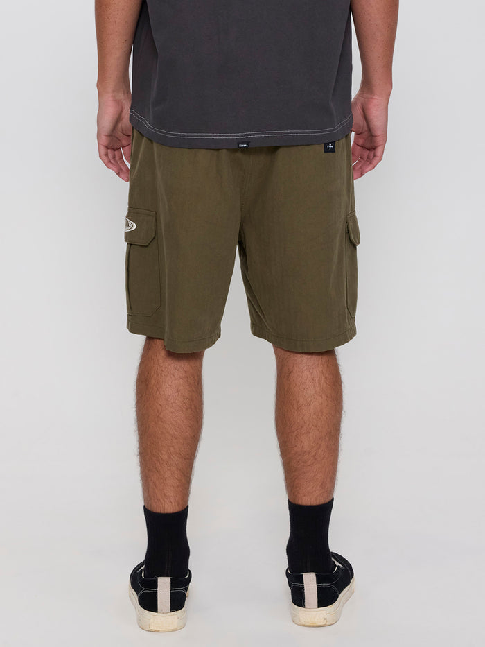Bueno Elastic Cargo Short - Military Green 26