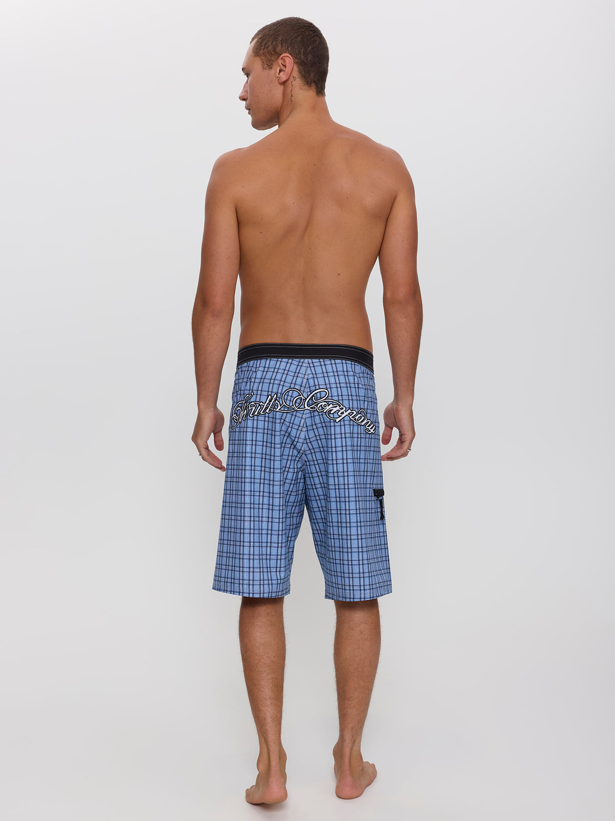 Lost Cause Check Boardshort - Vintage Blue