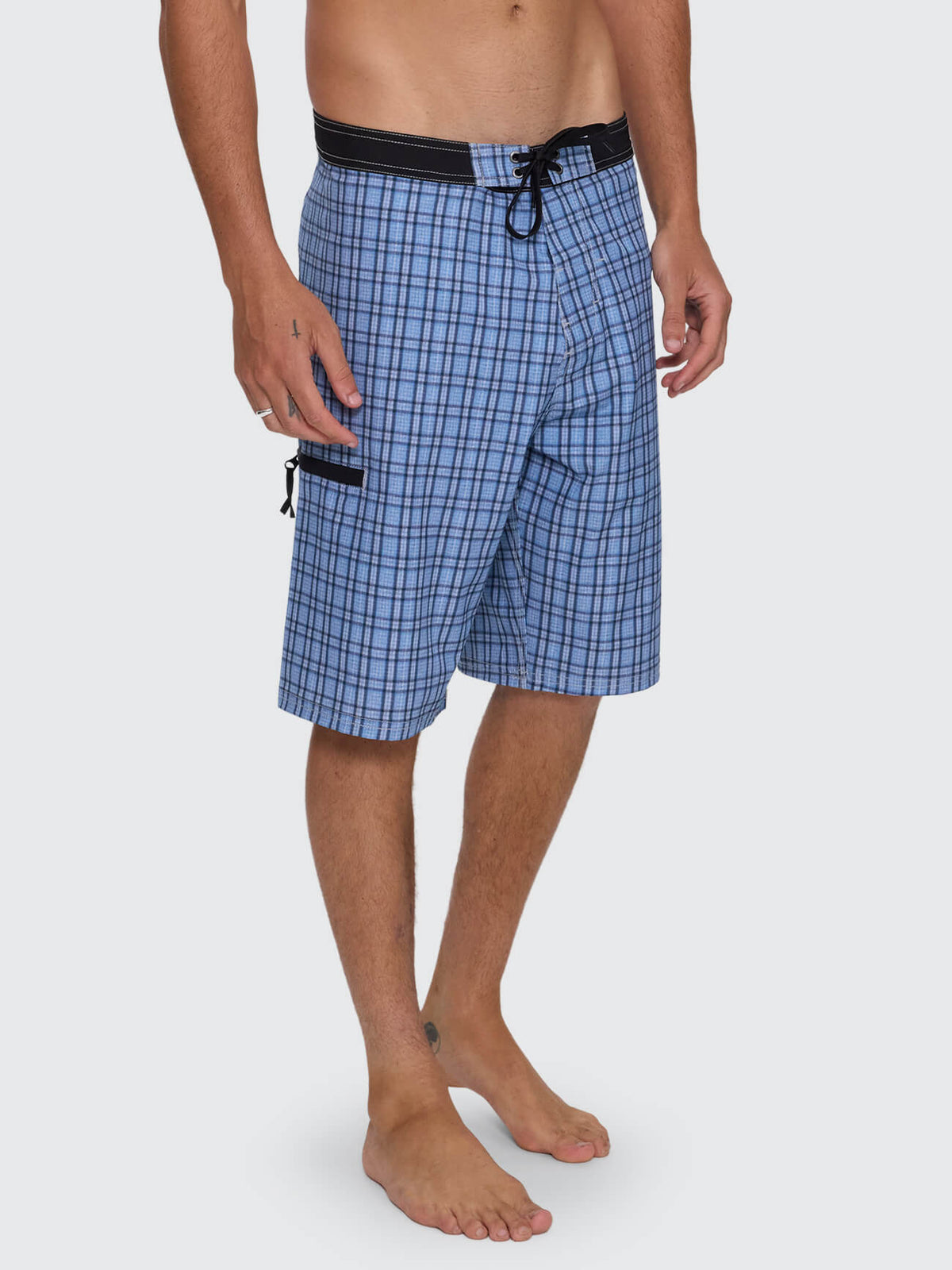 Lost Cause Check Boardshort - Vintage Blue
