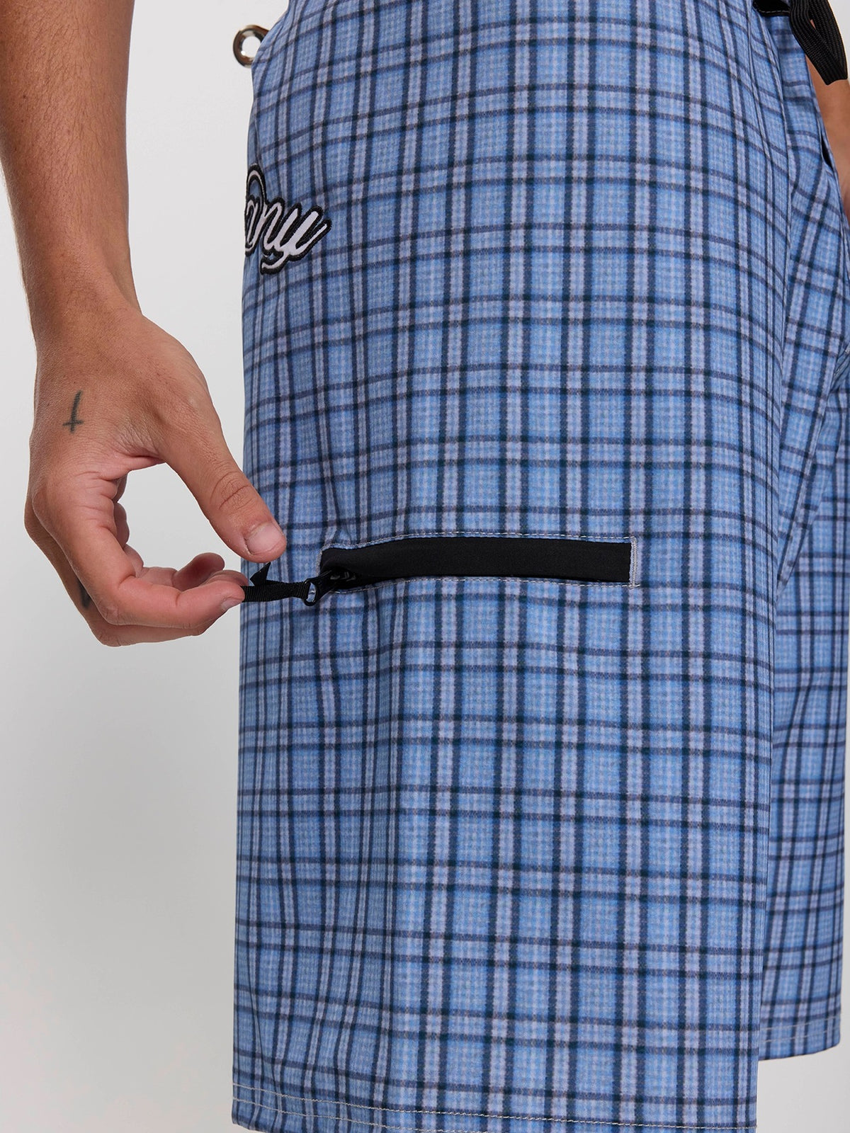 Lost Cause Check Boardshort - Vintage Blue