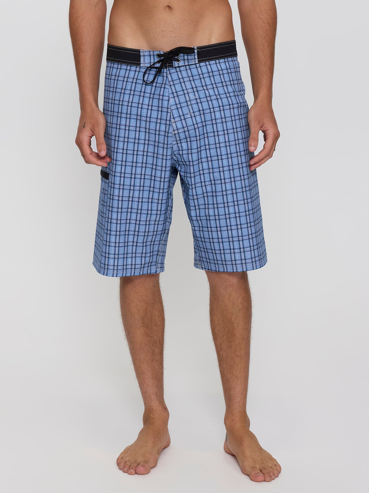 Lost Cause Check Boardshort - Vintage Blue