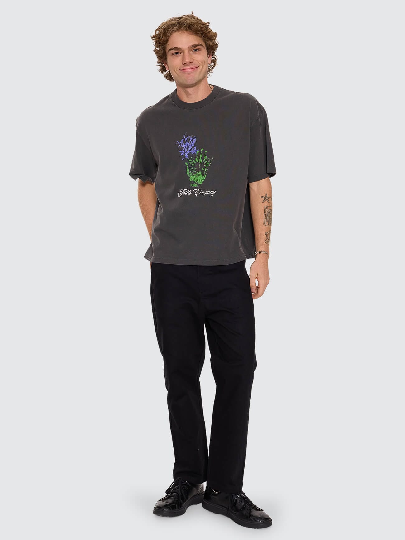 Thrills Chopped Chino Pant - Black 26