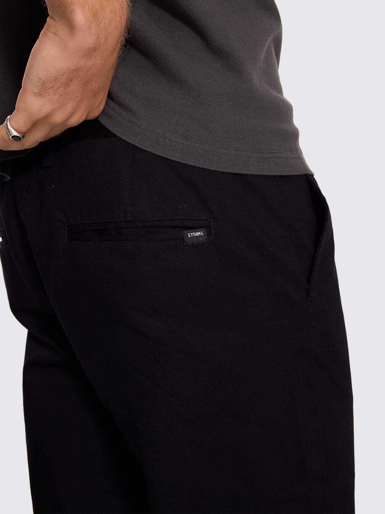 Thrills Chopped Chino Pant - Black 26