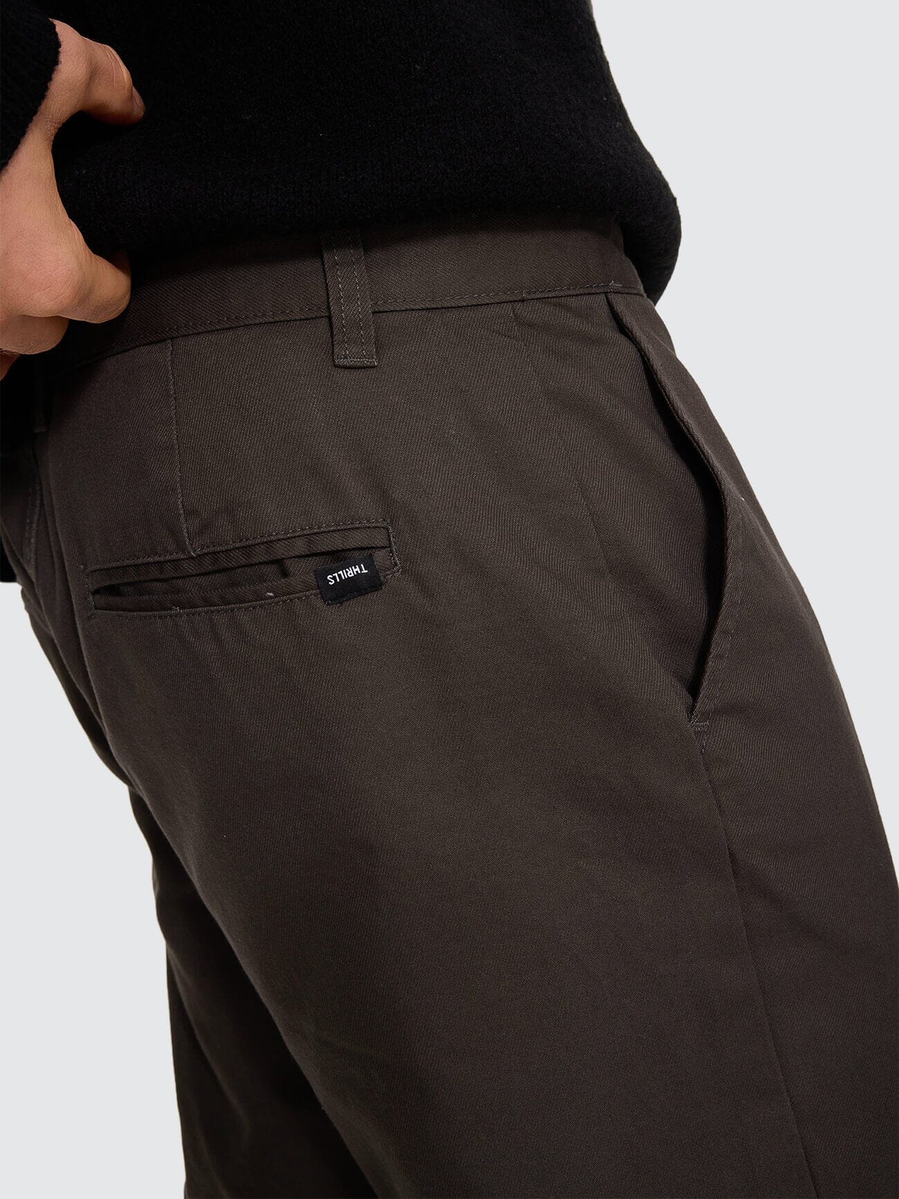 Thrills Chopped Chino Pant - Oil Green 26
