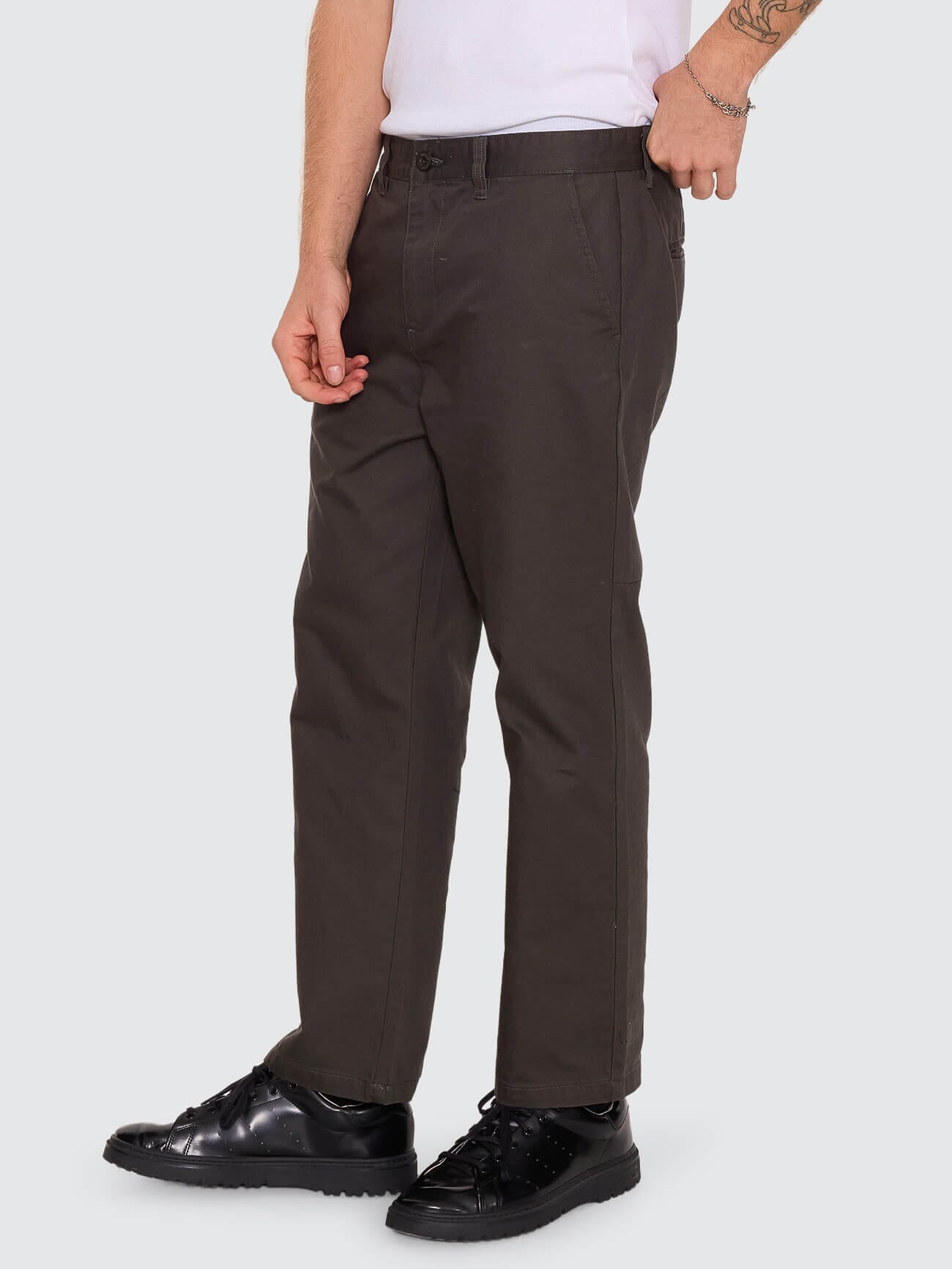 Thrills Chopped Chino Pant - Oil Green 26