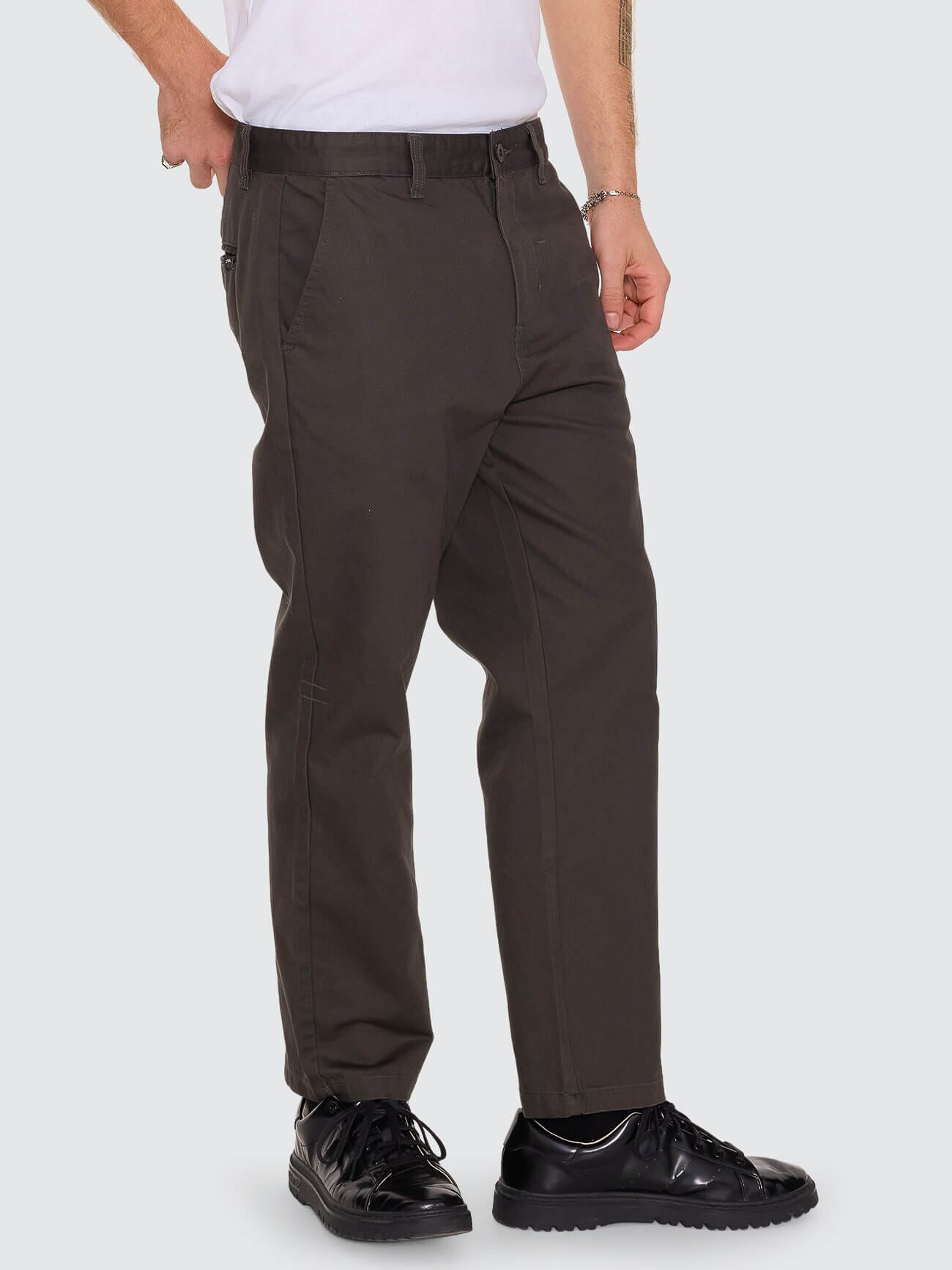 Thrills Chopped Chino Pant - Oil Green 26