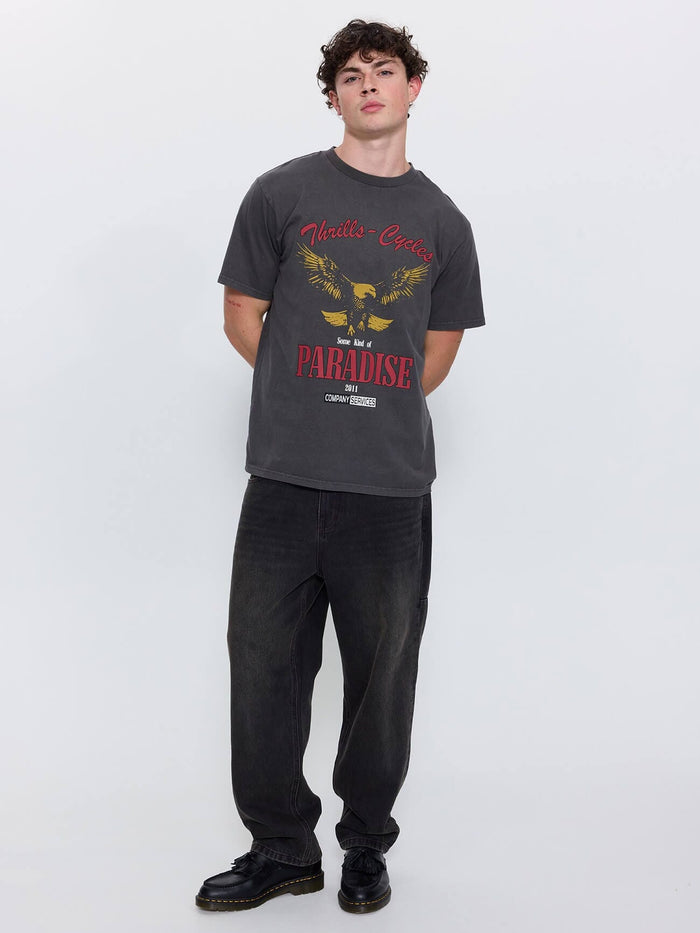 Built To Win Mid Slacker Relaxed Long Denim Jean - Licorice 26