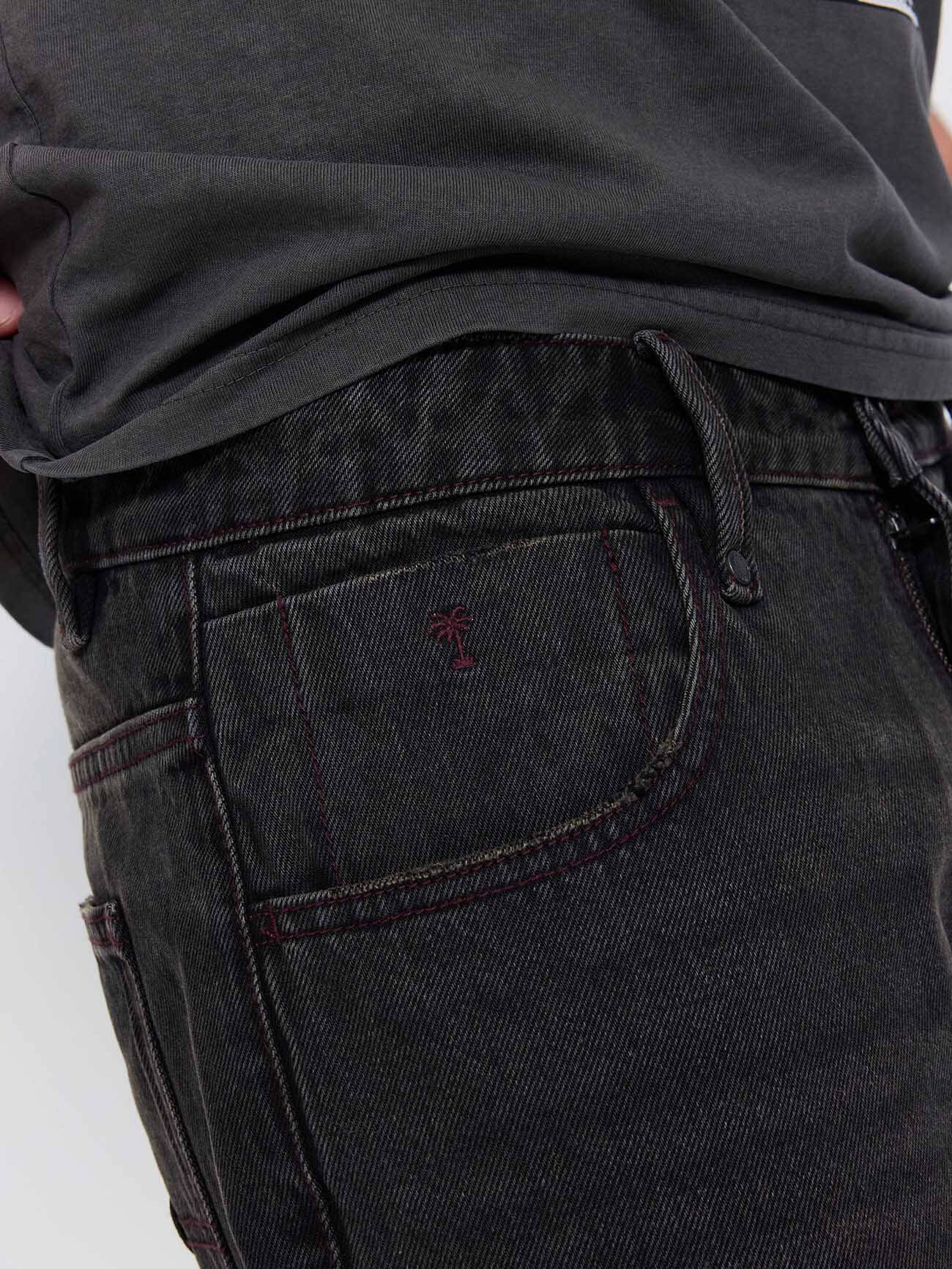 Built To Win Mid Slacker Relaxed Long Denim Jean - Licorice 26
